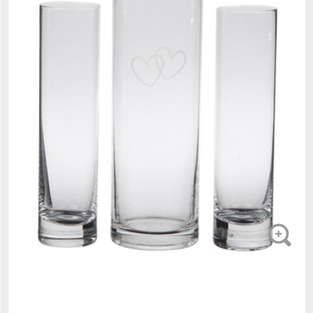 Etched Hearts Sand Ceremony Glasses